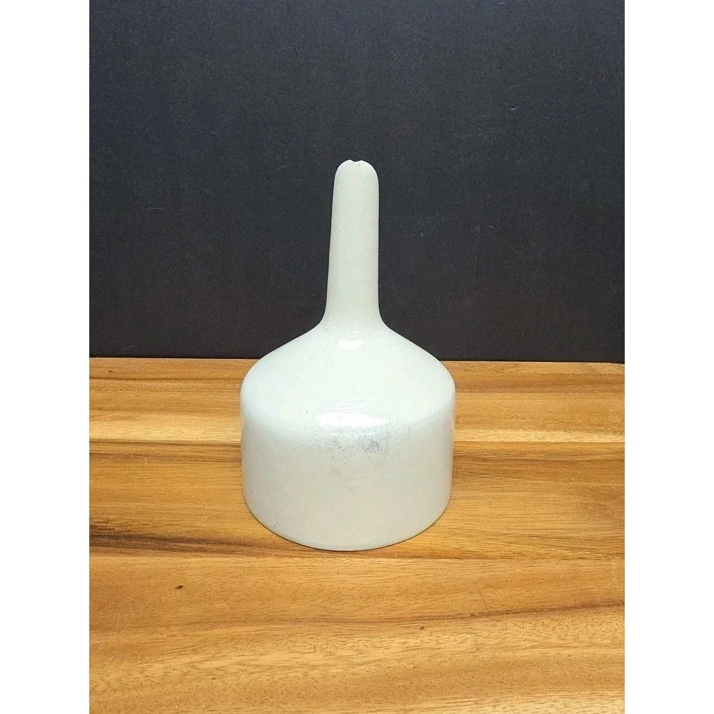 Vtg USA 100 mm Porcelain Funnel White Glazed Filter Strainer